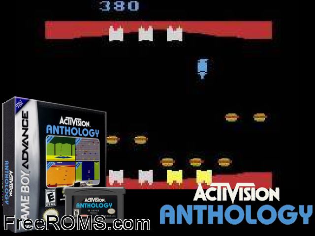 Activision Anthology Gameboy Advance game showing 3D box cover and gameplay screenshot